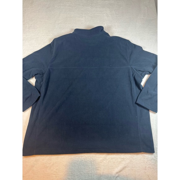 Lands' End Anyweather Fleece Jacket Mens 4XLT Navy Blue 1/4 Zip Outdoor Hiking - Picture 7 of 9